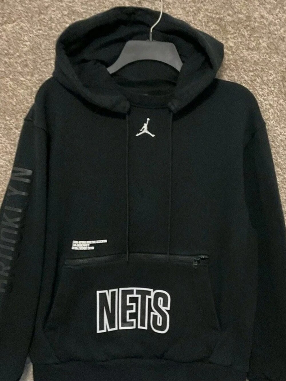 Men's Brooklyn Nets Jordan Brand Black Courtside Statement Edition Hoodie 3x NWT